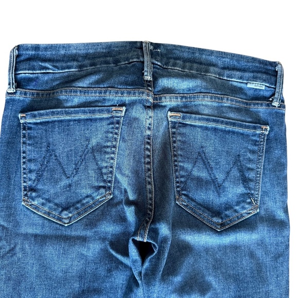 Mother The Looker Ankle Fray Dark Blue Jeans Size 26 - Picture 8 of 9
